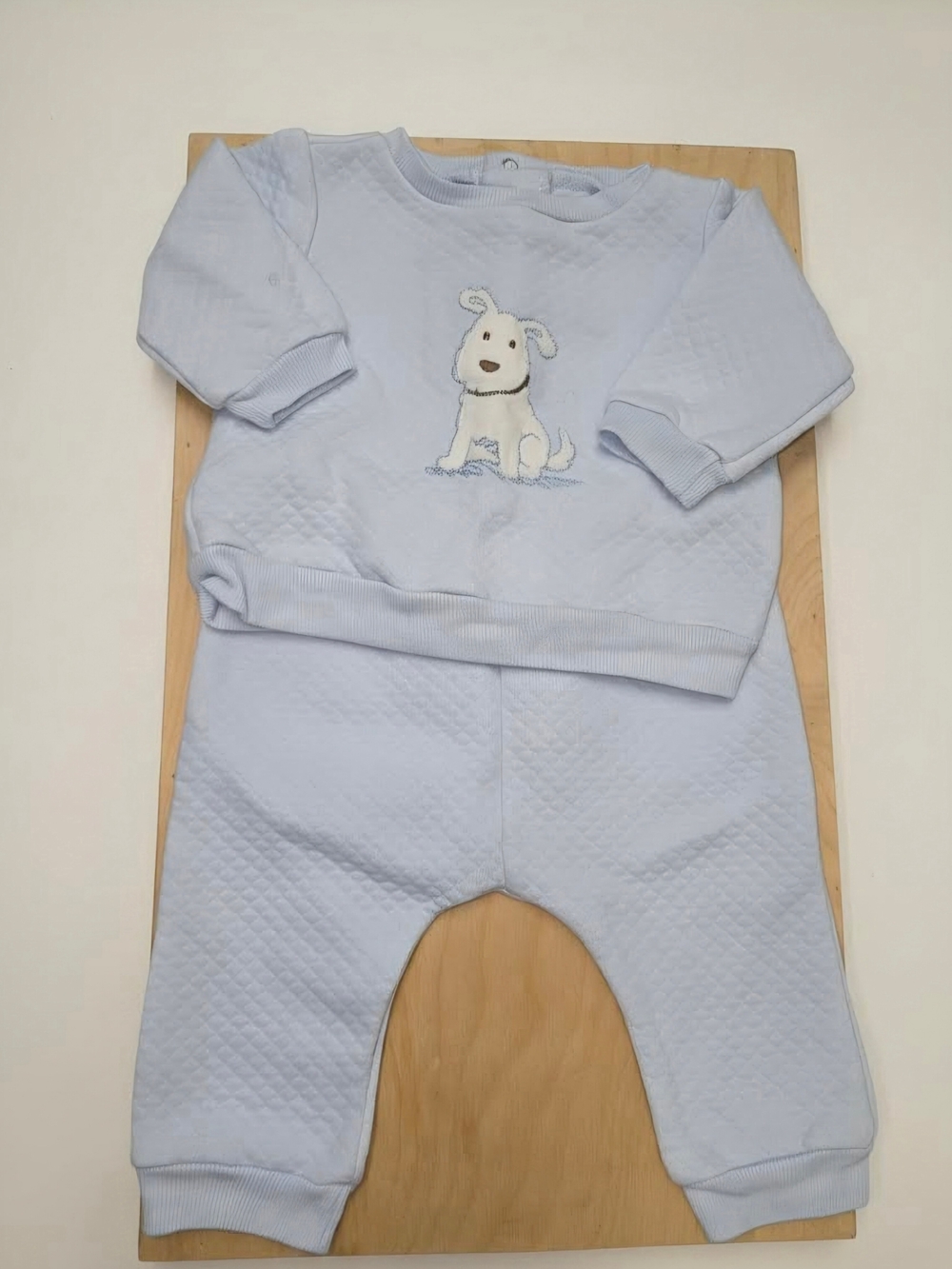 Little Me Baby Boy Light Blue Quilted 3-piece Set